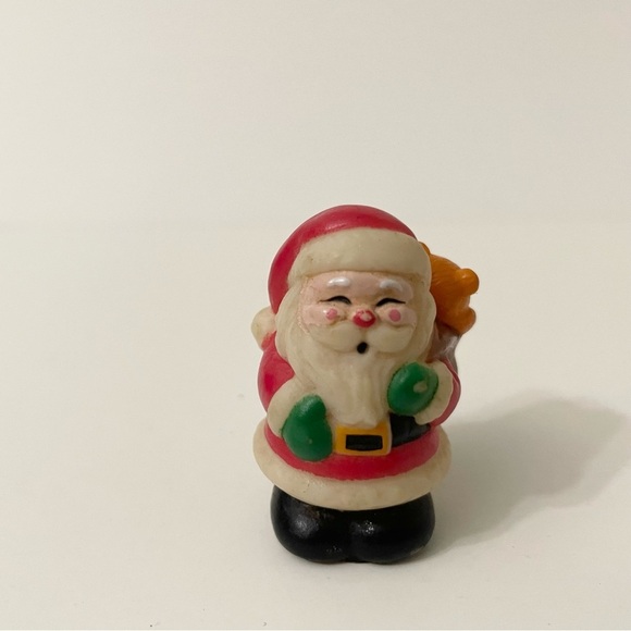 Vintage Santa Claus Bendy Figure and 1984 Santa Pencil Topper - Picture 7 of 16